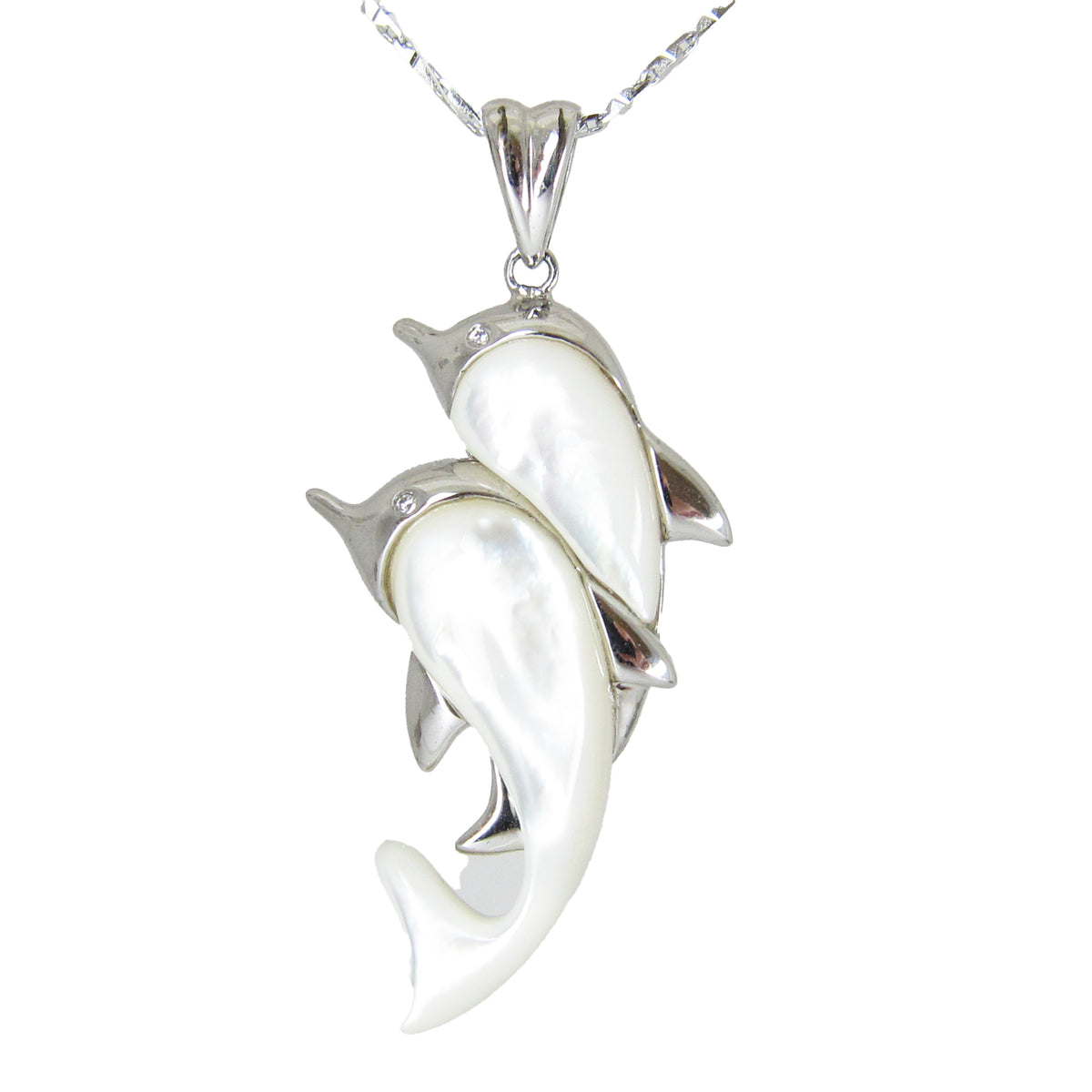 925 Silver MP Dolphin Pendant w Necklace – Lao Feng Xiang Jewelry