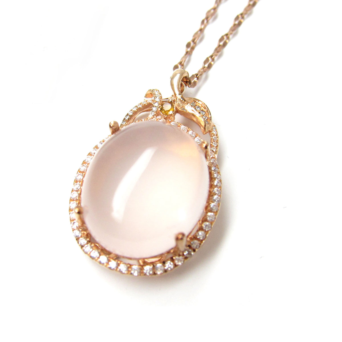 925 Silver Rose Quartz Pendant