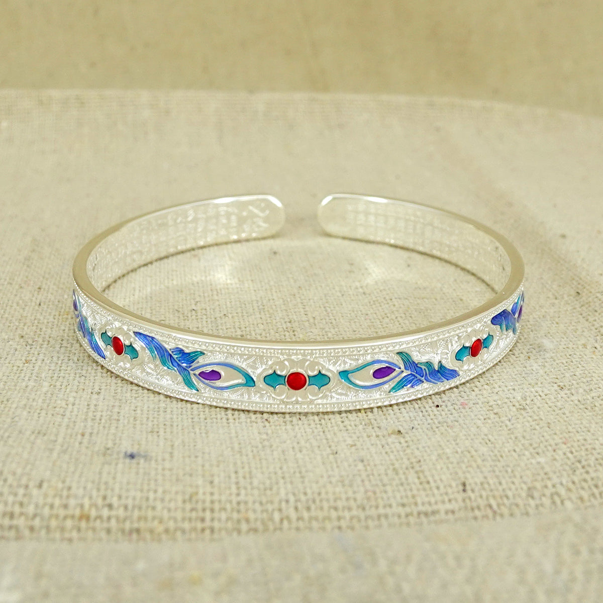 Silver Bangle 心经– Lao Feng Xiang Jewelry