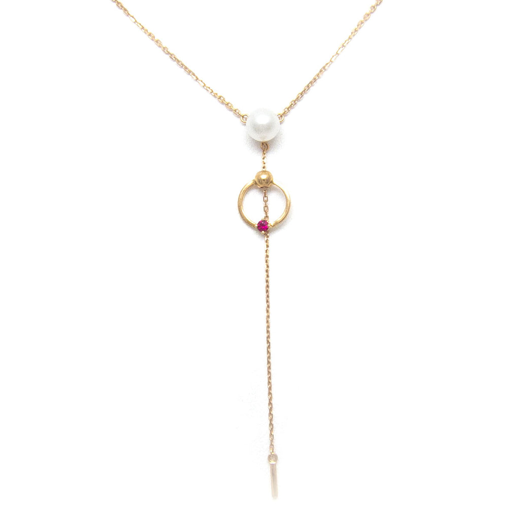 18K Gold Pearl Necklace
