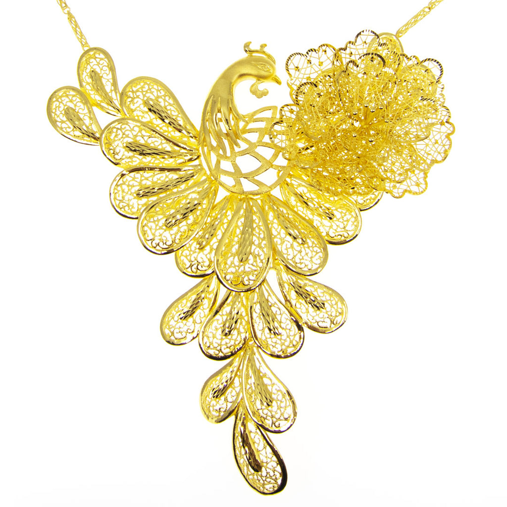 24K Gold Phoenix Necklace