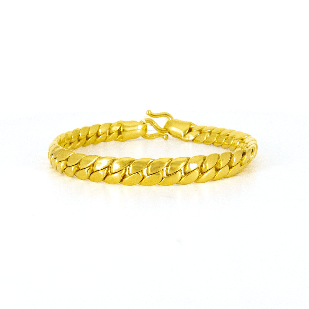 Ladies Multi Link Of Heart 24k Gold Plated Charm Sweetheart Bracelet