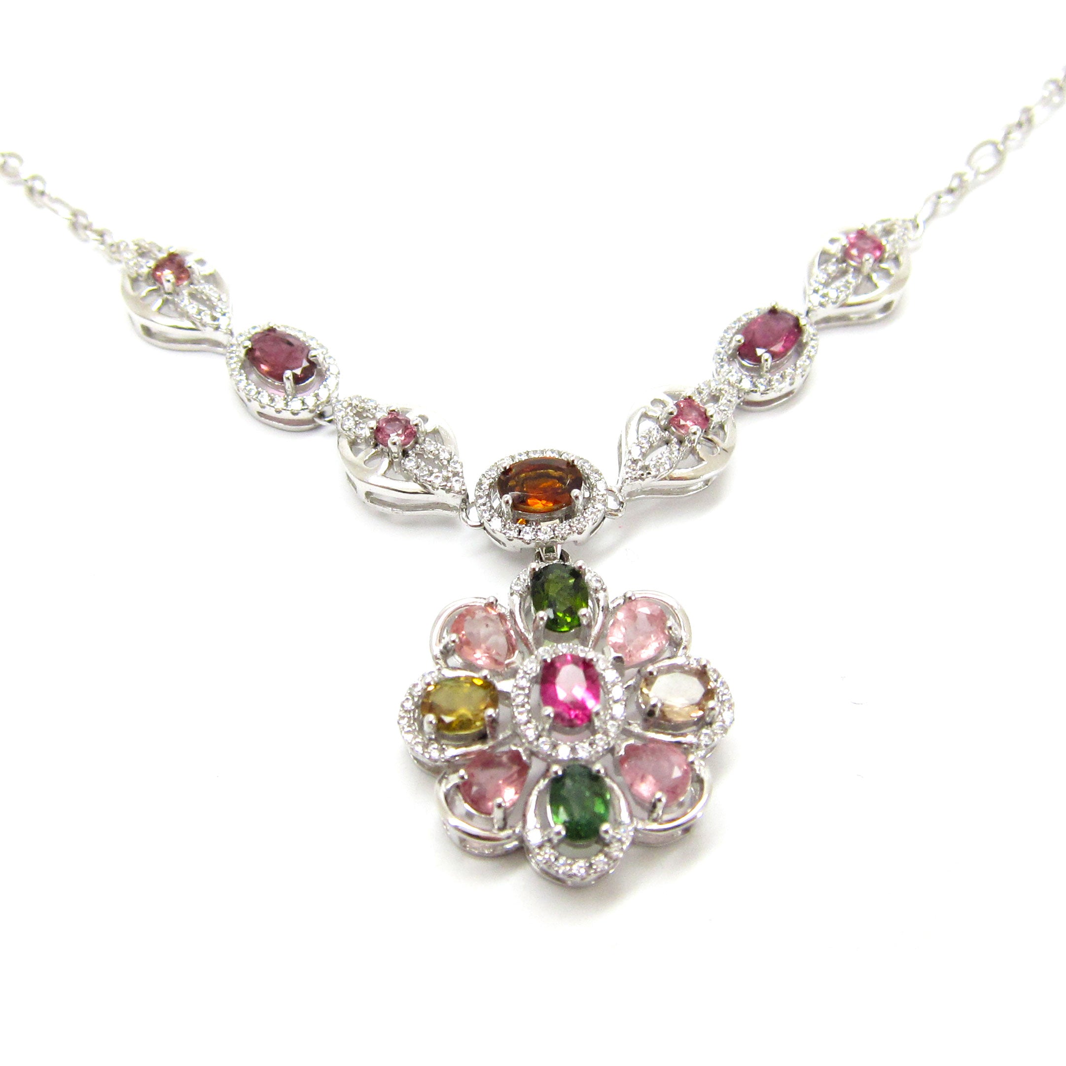 925 Silver Tourmaline Necklace