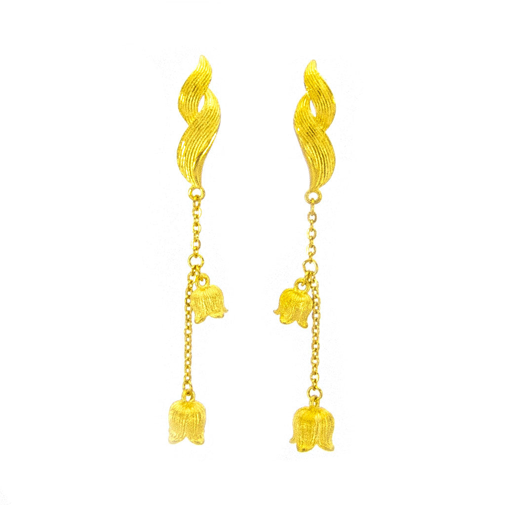 22k Plain Gold Earring JG-2107-01847 – Jewelegance