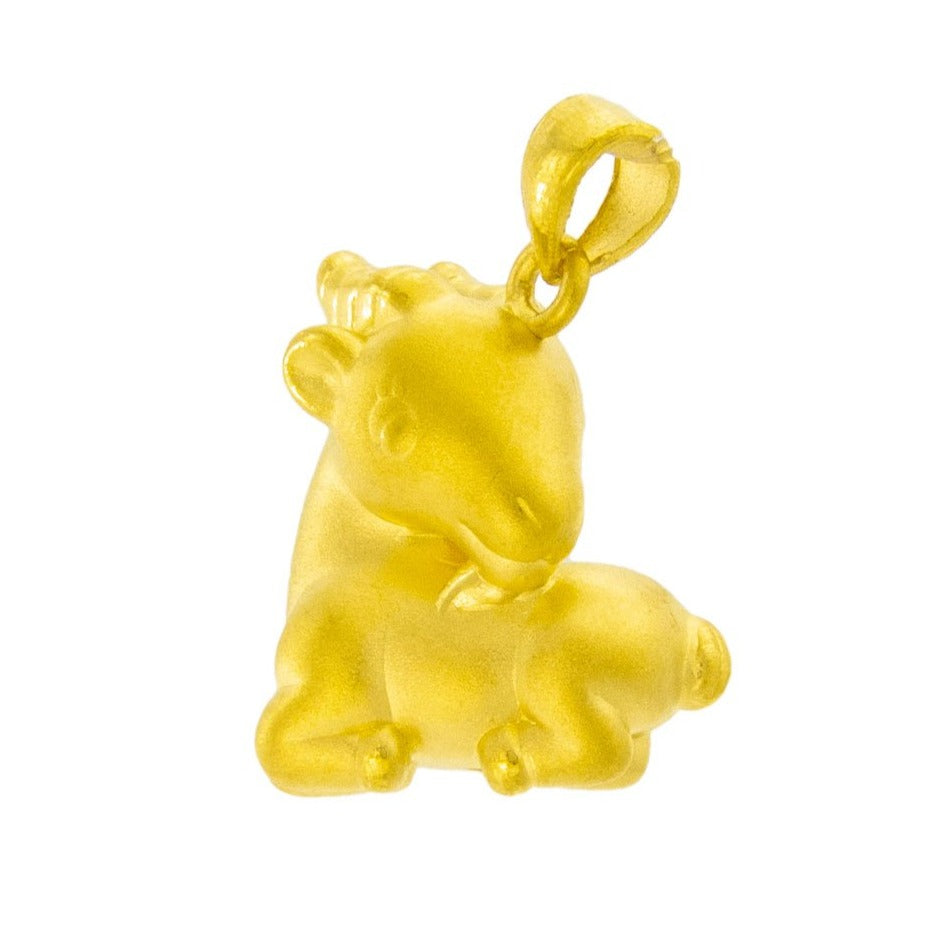 24K Gold Ram Pendant