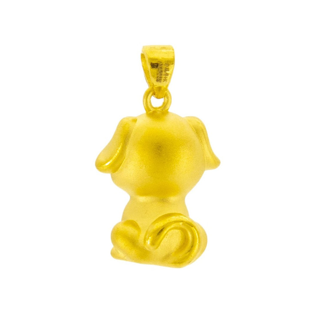 24K Gold Dog Pendant