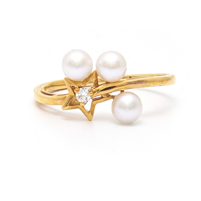 18K Gold Pearl Ring
