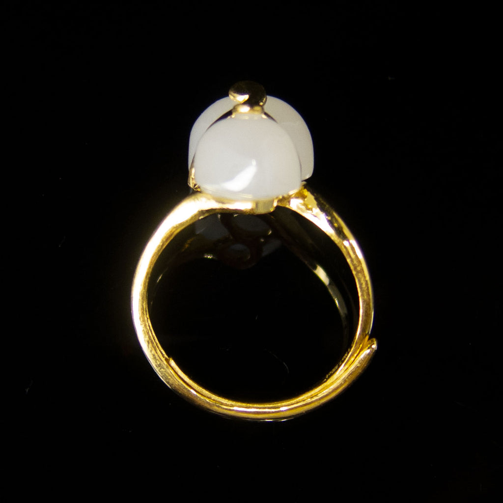 24K Gold Nephrite Hulu Ring