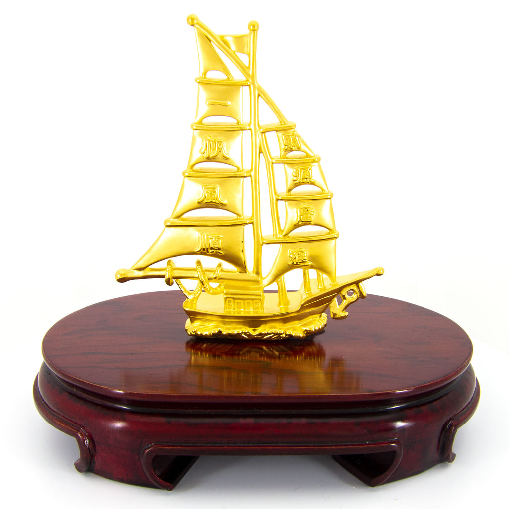 24K Gold Sailing Boat