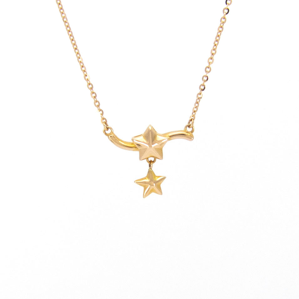 18k Rose Gold Star Necklace
